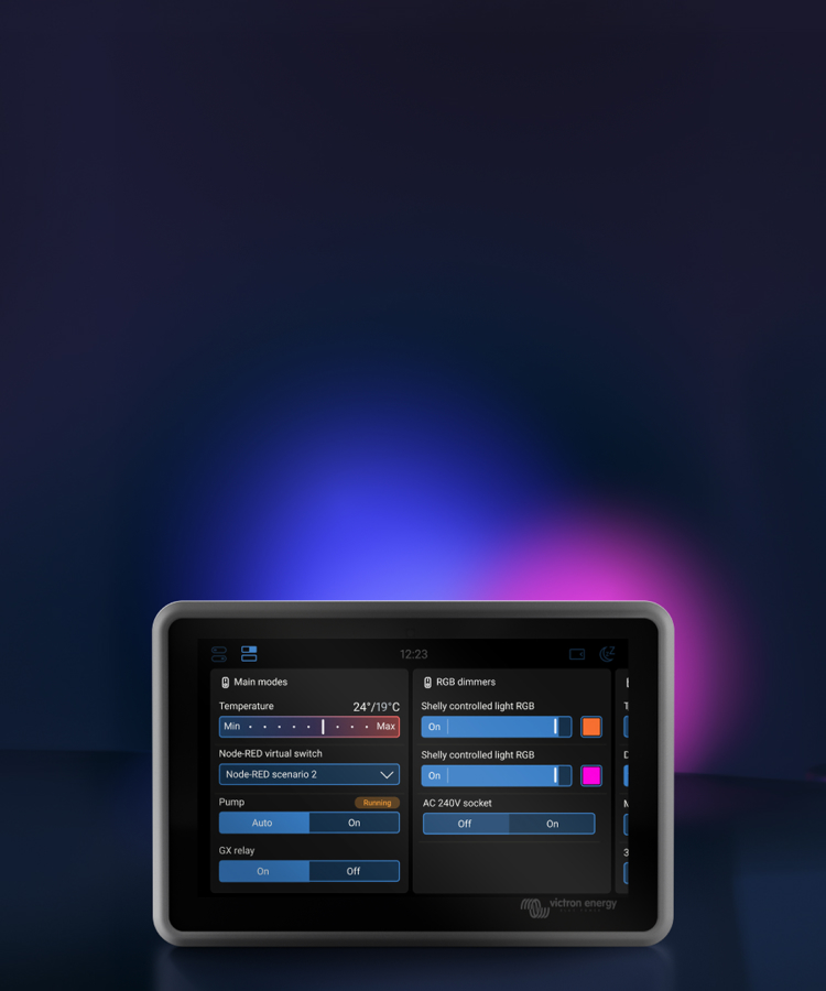 Venus OS kapcsolópanel